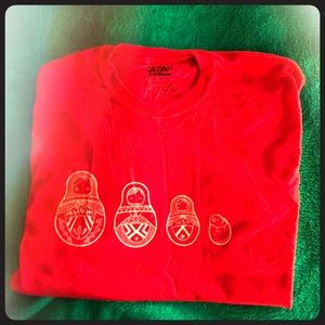Red Russian Nest Doll T-Shirt Medium